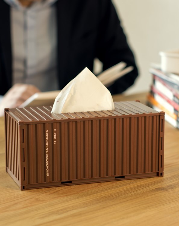 工业集装箱纸巾盒美式创意复古抽纸盒手工铁艺货柜造型纸抽盒装饰