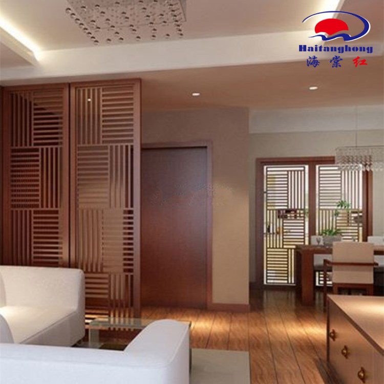 花格木格栅明式简约隔断背景墙日式门窗花实木推拉格子门宽款定制