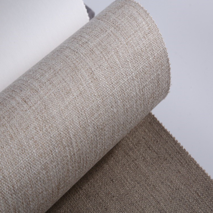 三色亚麻无缝墙布客厅卧室电视沙发背景墙装修主材酒店壁布批发