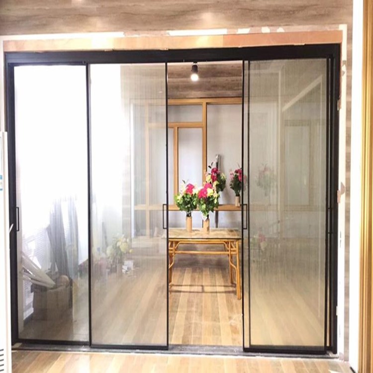 极窄吊趟门双缓冲潮流铝框门缓冲钢化玻璃移门铝合金钢化玻璃门