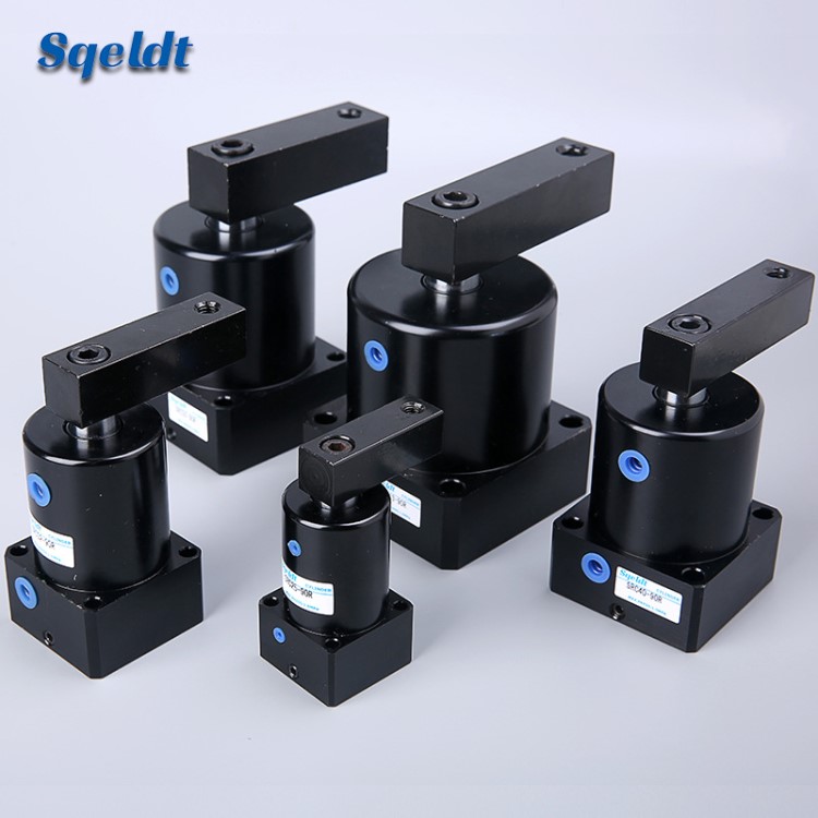 旋转气缸】旋转夹紧转角下压气缸src-r-l-25/32/40/50/63x90转角气缸