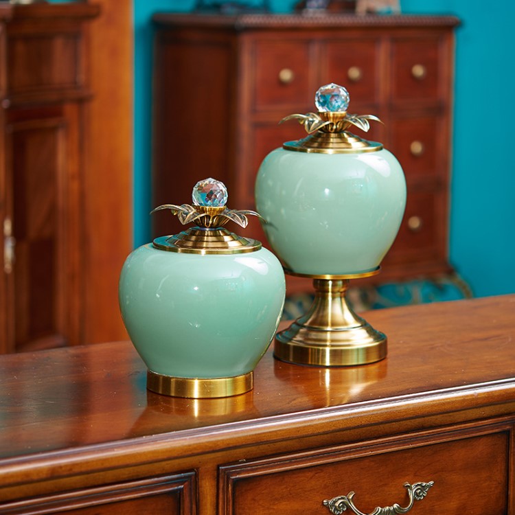 景德镇陶瓷花瓶酒店别墅客厅新中式插花摆件工艺品储物罐厂家批发