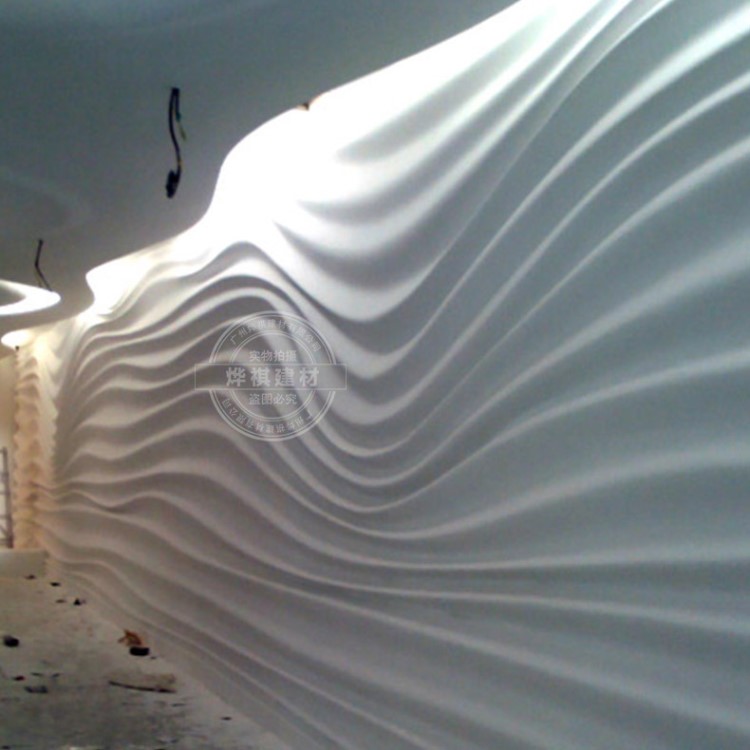 【grg造型建材】grg生产厂家 grg背景墙 grg波浪墙身 grg波浪背景墙