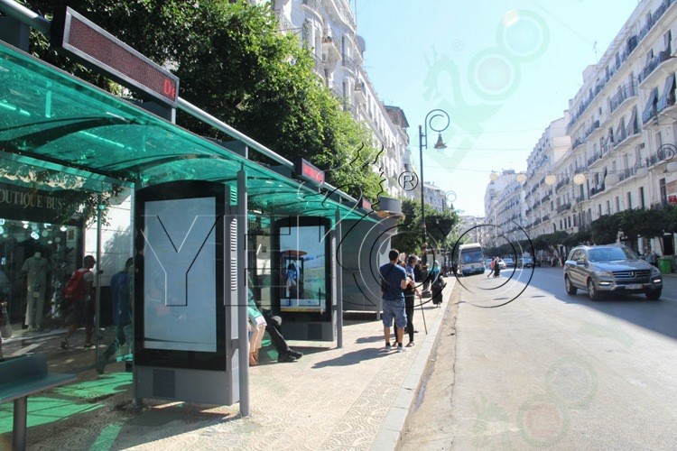 【公共设施】太阳能公车站牌 公共交通设施 液晶屏公交站台 智能电子