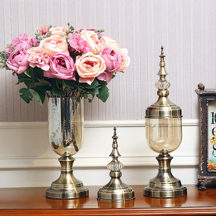 玻璃家居装饰品摆件 客厅玄关样板间配饰 欧式家具饰品玻璃工艺品