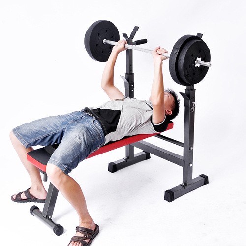 b 豫龙多功能举重床 卧推器杠铃床配举重床杠铃套装健身器材家用