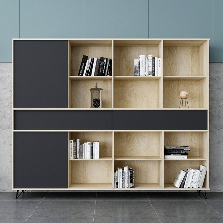 杭州办公家具木质书柜组合板式资料档案柜老板室背景文件高柜子