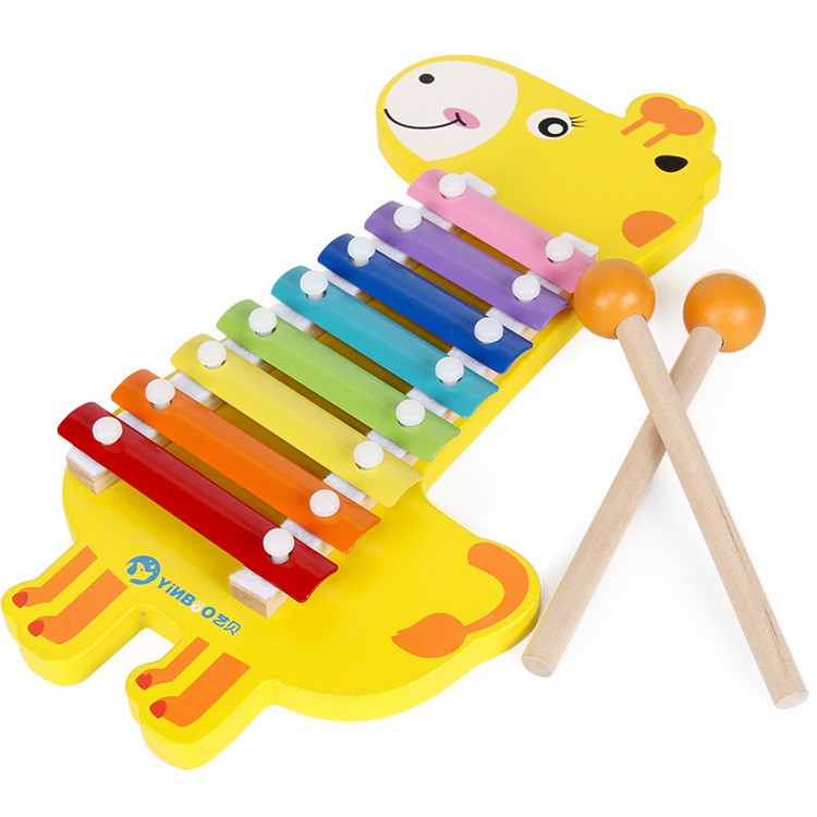 婴幼儿童手敲琴8个月男孩女宝宝益智音乐玩具1-2-3周岁八音小木琴