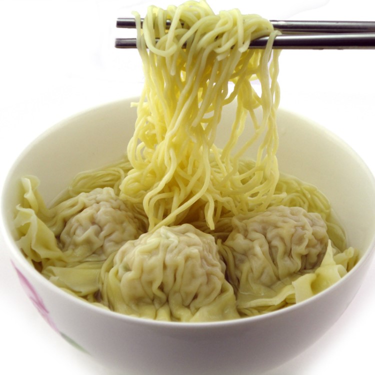 【竹升面】今逸 广东小吃云吞面手工面条竹升面生面港式车仔面细面