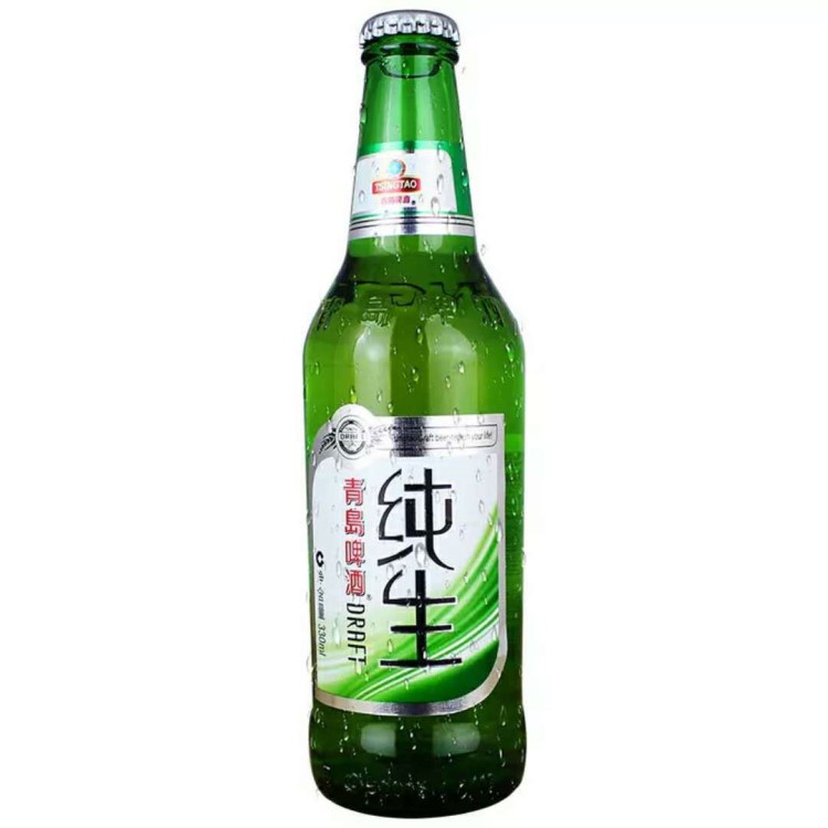【青岛淡爽啤酒】青岛啤酒青岛生啤酒小生316ml*24瓶/箱商超淡爽酒吧