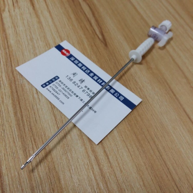 不锈钢穿刺针套管 304l活检穿刺针 毛细管开槽刻度 磨尖翻边扩口