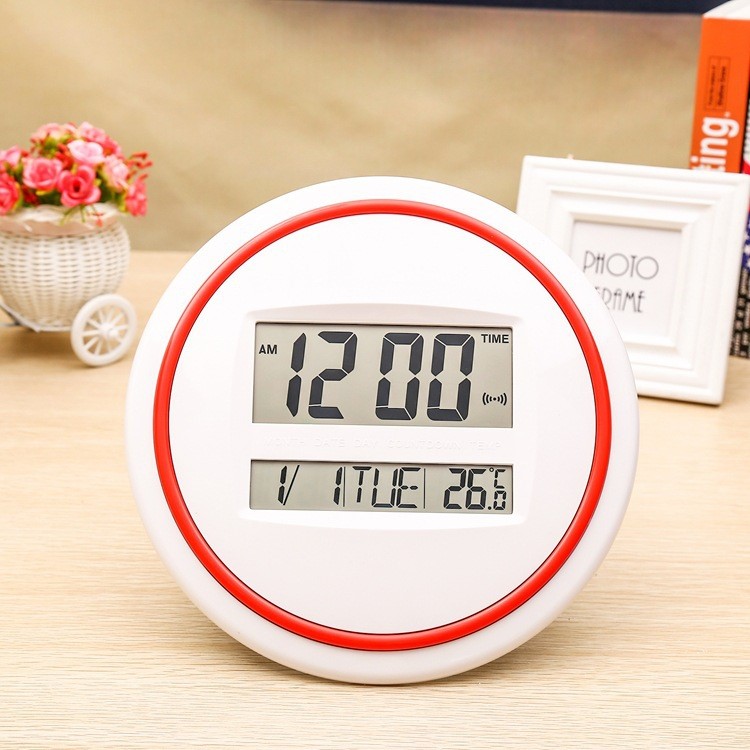 个性创意时钟 电子挂钟静音电子钟 电子客厅挂墙钟 3883