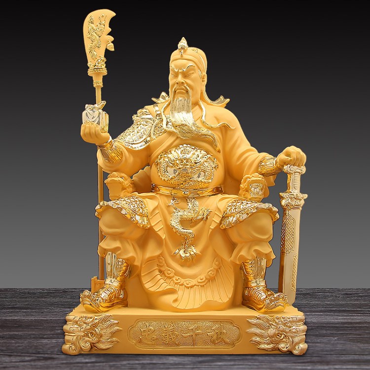 【关二爷】关帝神君武财神关二爷坐佛像办公室客厅玄关摆件乔迁开业