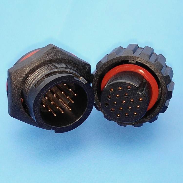 【电流连接器】大功率电动车防水连接器 电车18芯防水连接器 2a电流