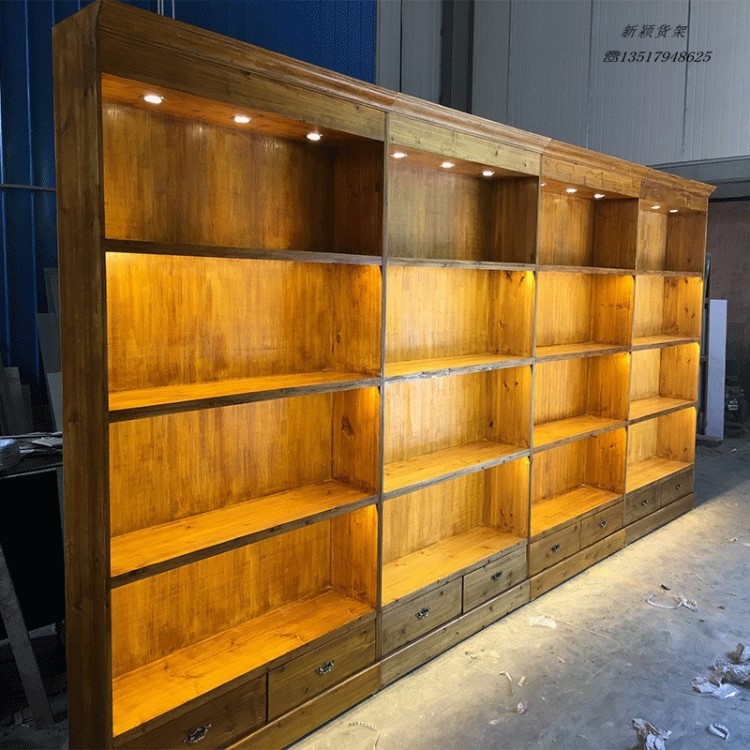 【像木柜】精品实木复古做旧产品展示柜包包佛像茶叶玉器商品化妆品