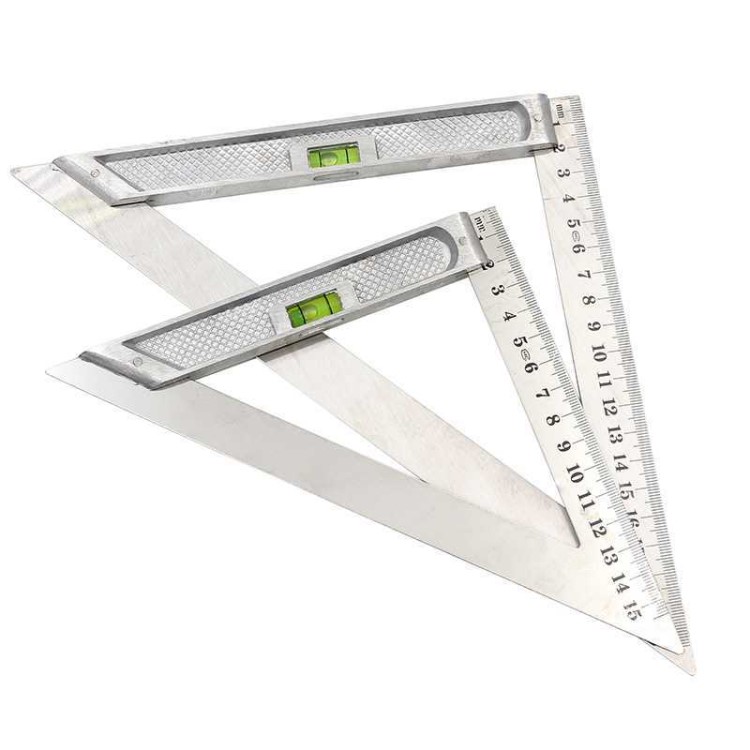 水平三角尺90度直角尺不锈钢木工钢板尺45度钢角尺直尺刻度尺包