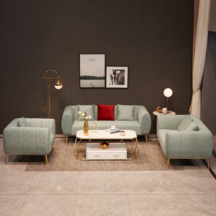布艺沙发组合简约现代小户型北欧风格家具三人客厅轻奢网红款沙发
