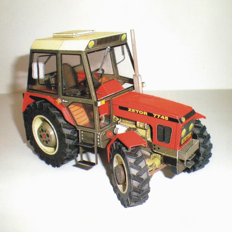 【农用机械玩具】1:32捷克zetor 7745-7211拖拉机 纸模型 农用机械