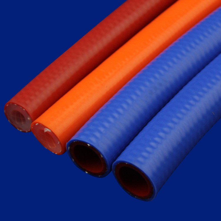 【硅胶夹纱软管】厂家供应耐高温高压200度食品级聚酯夹纱编织硅胶