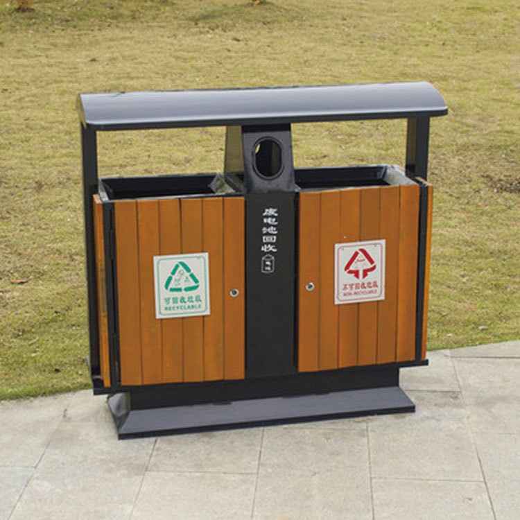【苏州环卫垃圾桶】江苏苏州创意环卫户外果皮箱街道垃圾桶钢木小区