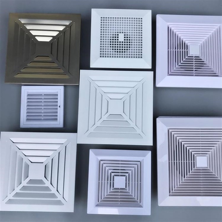 【方散】出风口天花吊顶pvc 塑料百叶通风口方形散器百叶窗中央空调