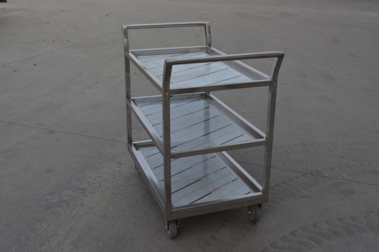 【不锈钢商用餐车】商用不锈钢餐车西餐厅餐车暖瓶车收餐车平板车三层