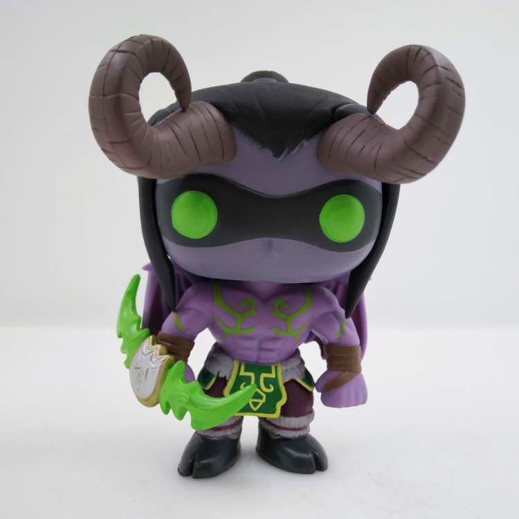 大玩家动漫手办批发 魔兽世界 恶魔猎手 pop伊利丹手14# 办公仔摆