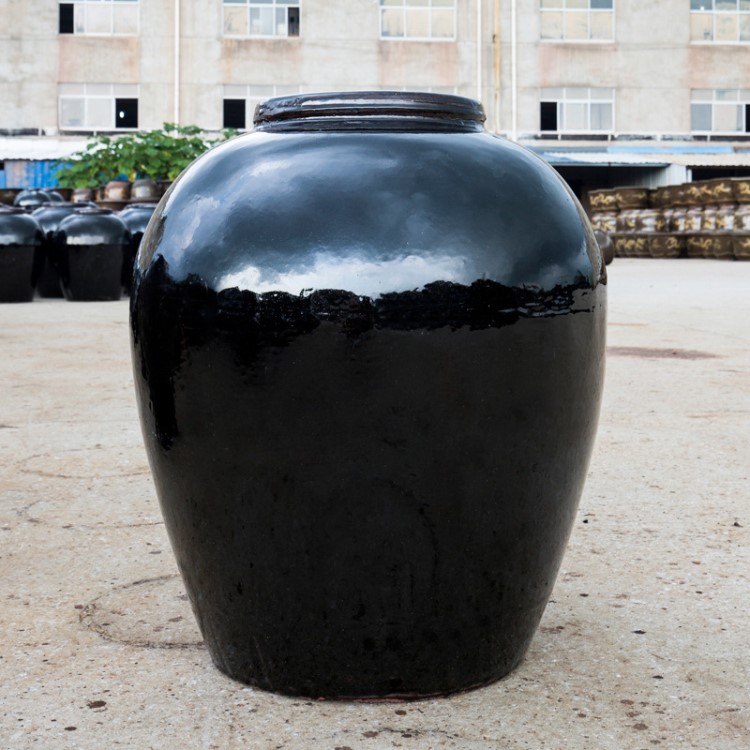 【大酒坛150斤】大酒坛黑色大酒缸酒罐直销批发宜兴陶瓷酒坛150公斤