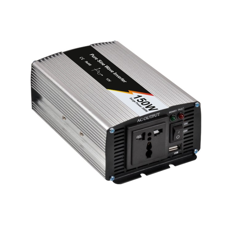 纯正弦波150w车载逆变器 12v/24v转220v 离网系统150w逆变器