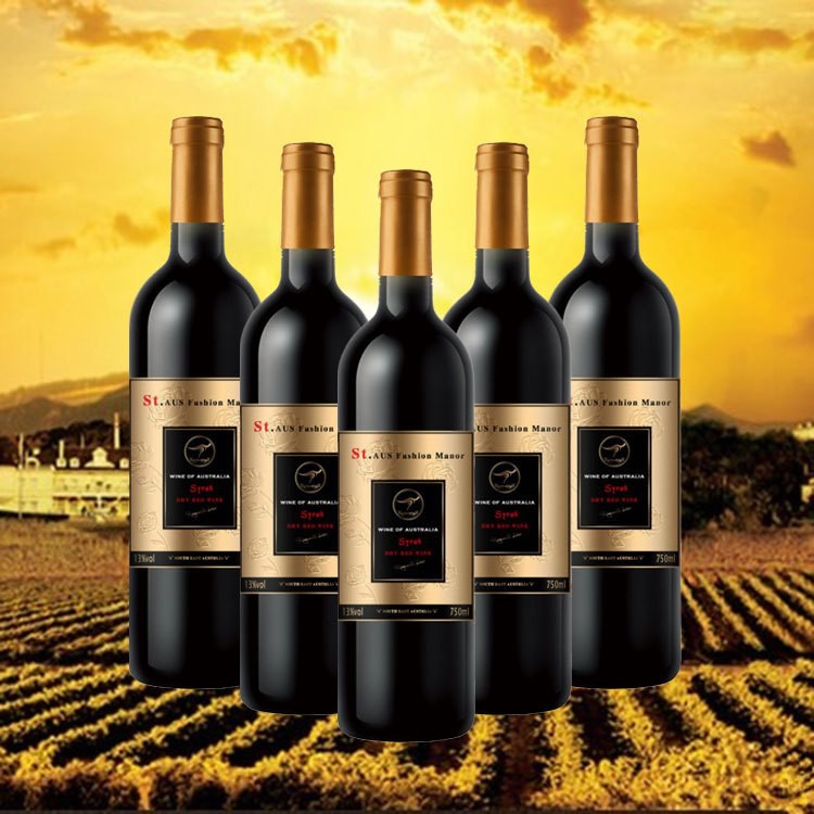 商超批发代理澳大利亚原瓶原装进口红酒西拉干红葡萄酒750ml13度