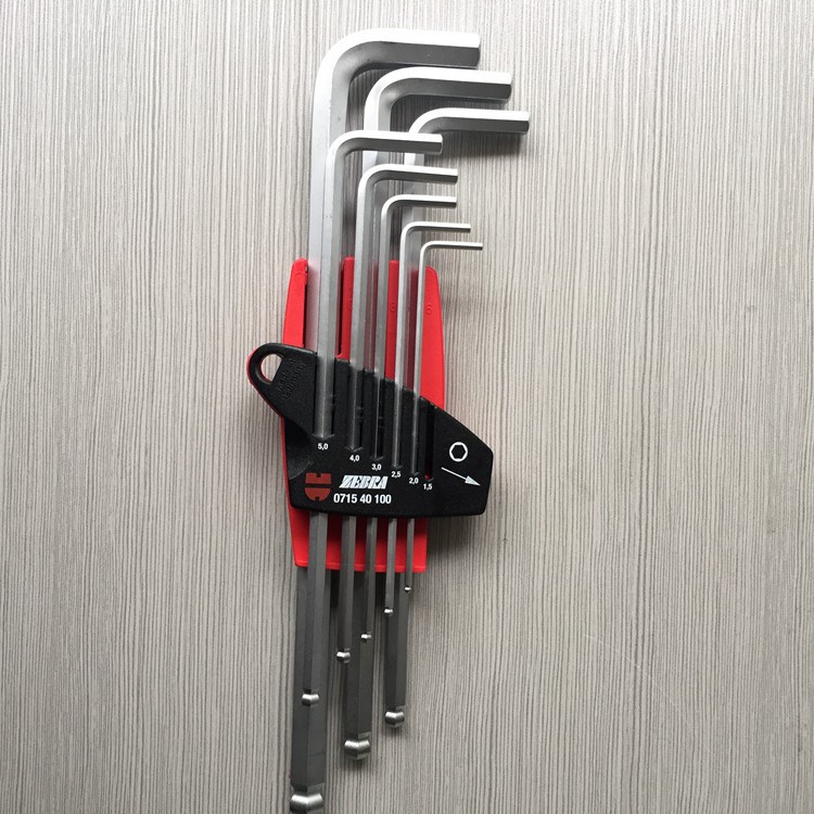 【德国伍尔特】德国伍尔特wurth工具滑动式球头内六角扳手套装9件套