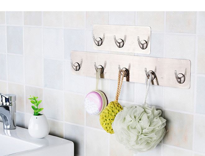 创意强力无痕贴挂钩 厨房浴室壁钩子浴室墙壁免打孔门后粘钩排钩