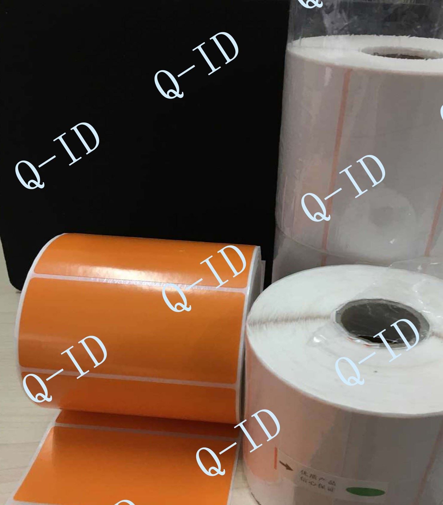 【】fasson不干胶标签 4080 1000枚 橙色3层标签 热转印双层底纸标签