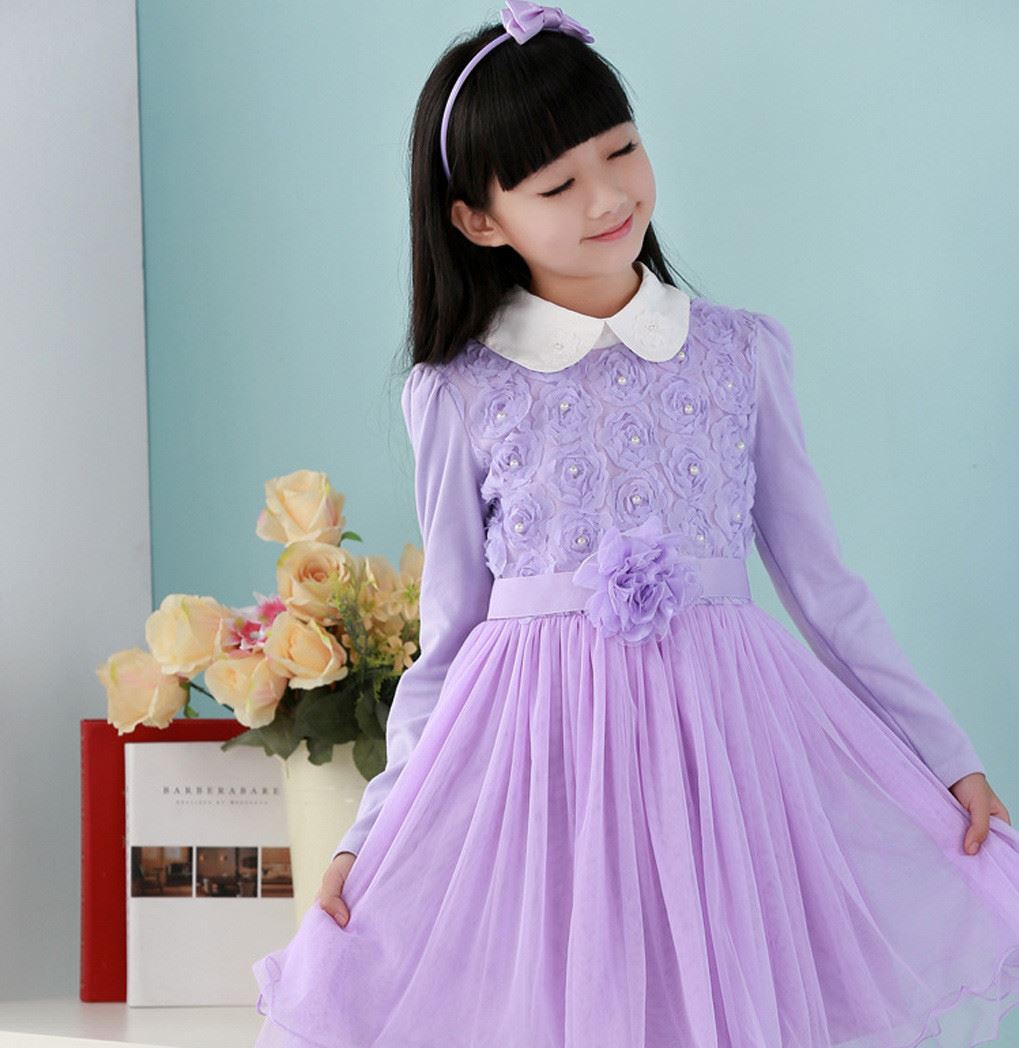 2017年春款童装韩版新款春装连衣裙女童公主裙儿童裙一件代理批发