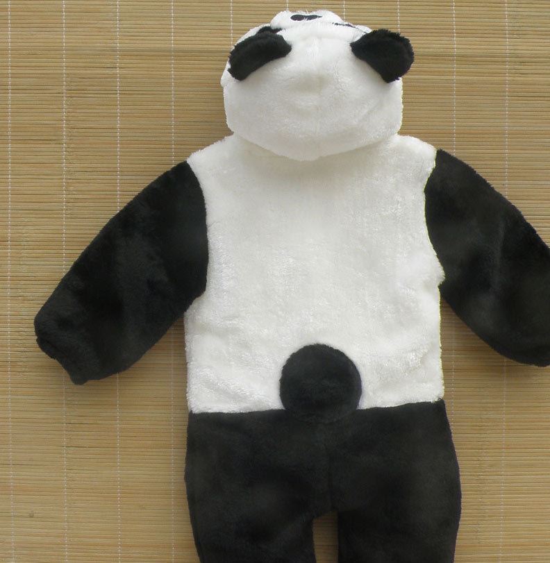 【】童装一件代发秋冬季婴儿服装熊猫动物造型哈衣宝宝连身衣爬服