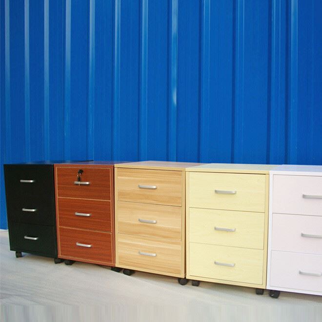 【】特价组装简约抽屉式移动柜 收纳资料柜 储物柜三斗柜