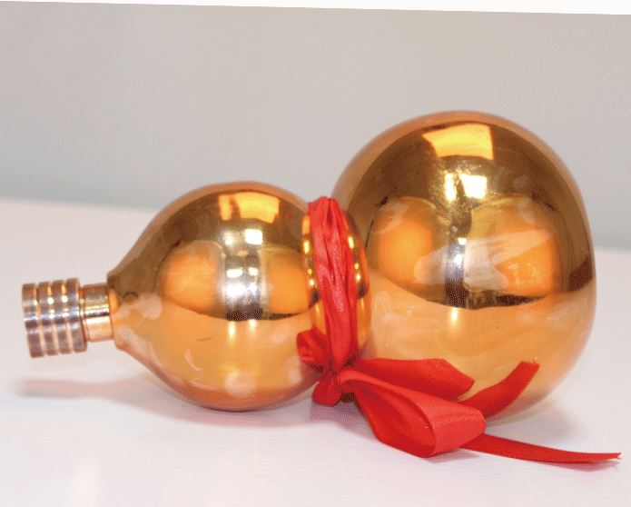 304加厚不锈钢葫芦酒壶 金色新款 节日赠品 三斤装金葫芦