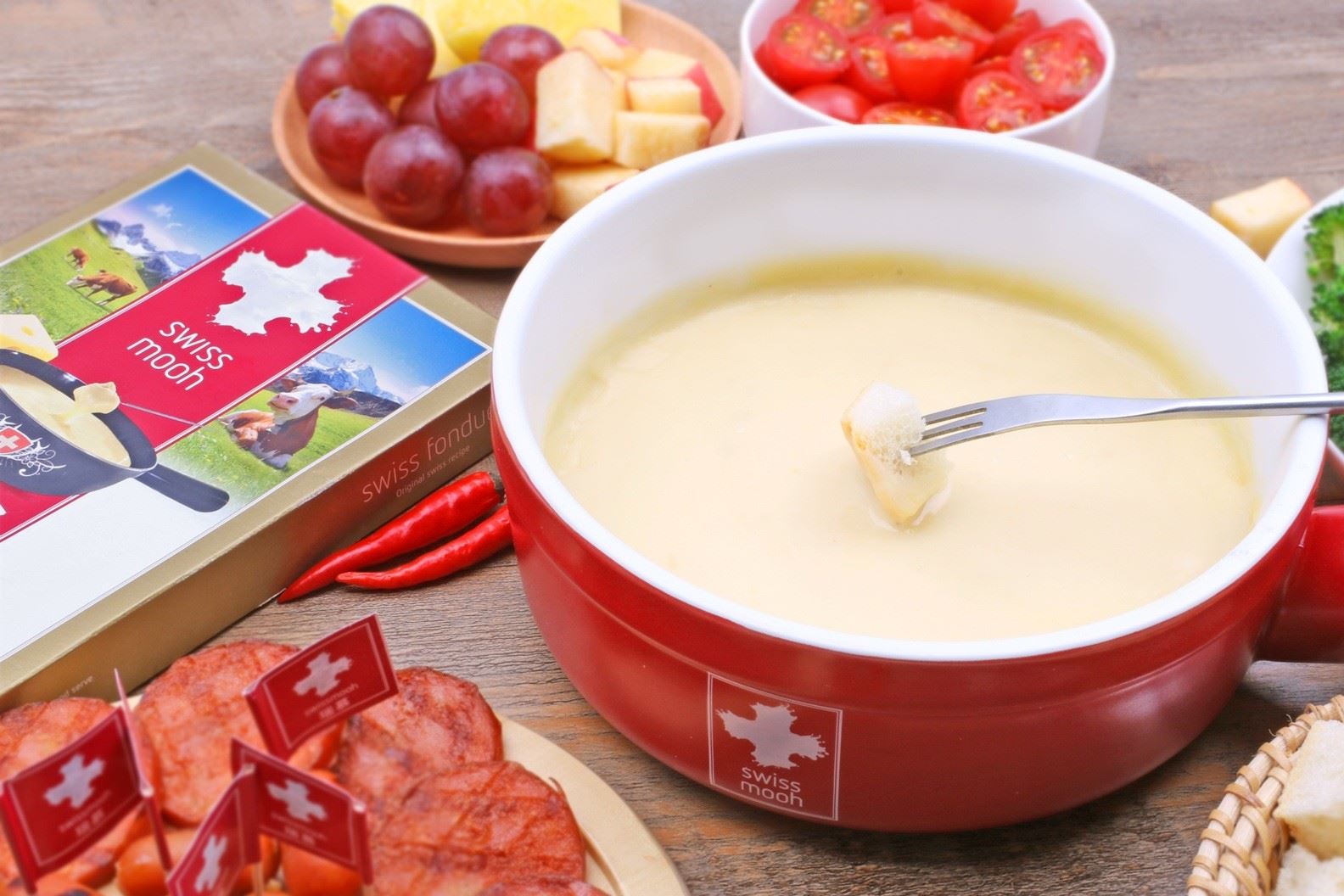 【】swiss fondue traditional 瑞士传统火锅奶酪