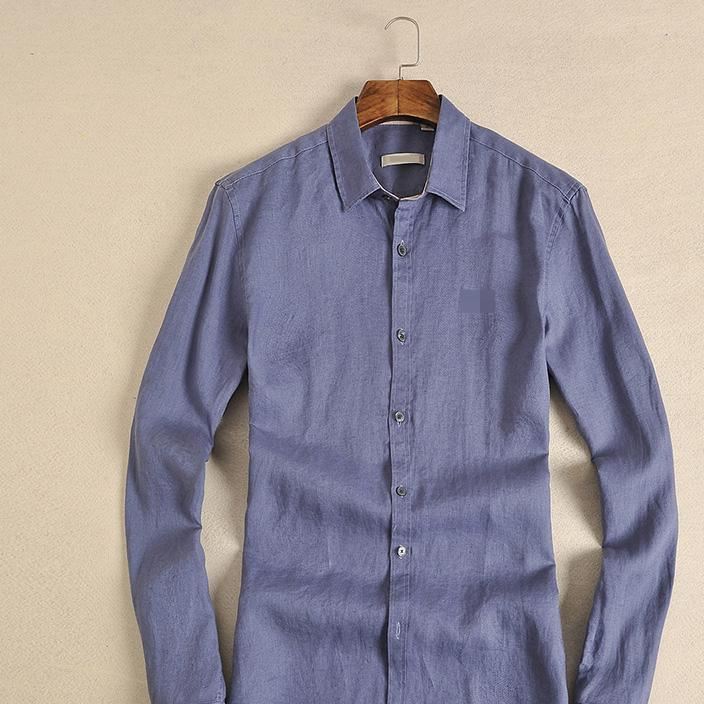 2016春夏秋装高端翻领英伦男士长袖衬衫全棉时尚百搭衬衣经典款